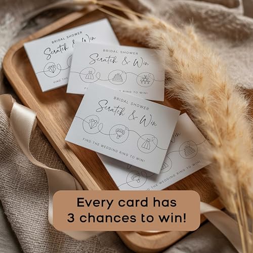 Bridal Shower Scratch-Off Game - Find the Wedding Ring for 25 Guests