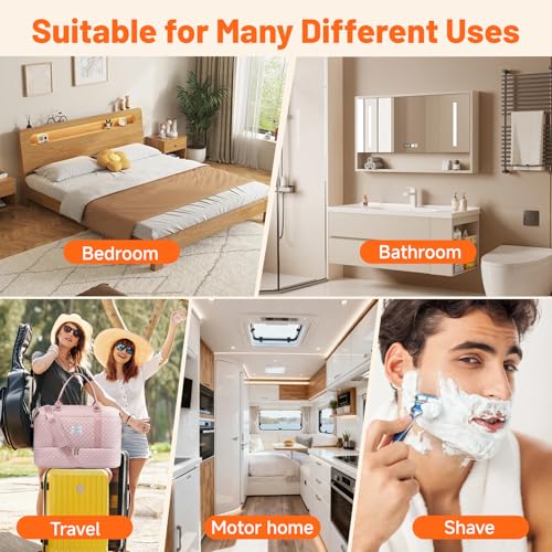 XIXING Fogless Shower Mirror for Shaving 7x5 Inch Shatterproof Anti-Fog Wall Mounted