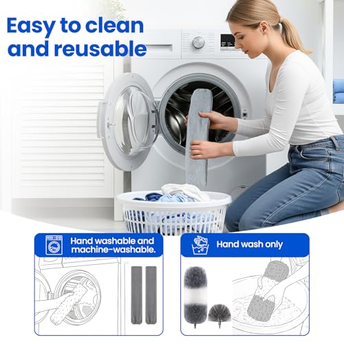 VITEVER 5-in-1 Extendable Dusting Kit with Microfiber Dusters & Pole
