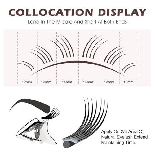 NATUHANA Brown Classic Lash Extensions 0.07mm Mixed Tray Soft Individual