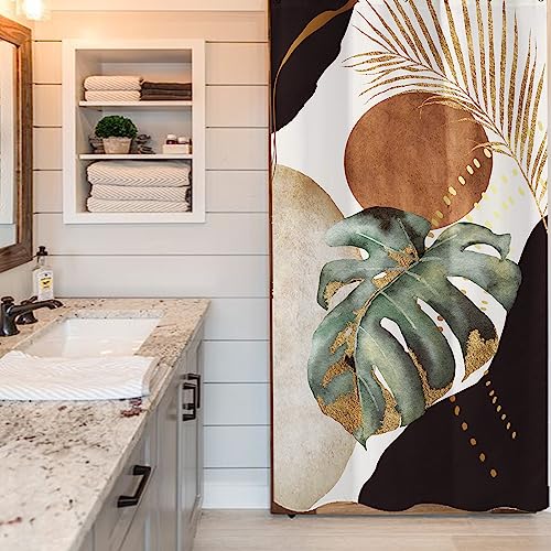 Mid Century Abstract Shower Curtain - 36" x 71" Waterproof Polyester