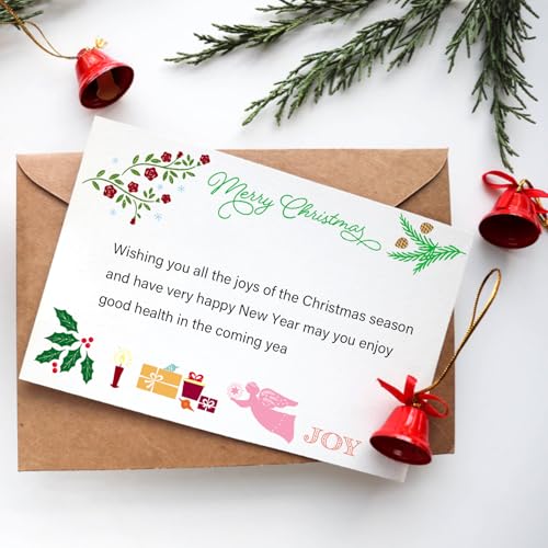 Hying Christmas Clear Stamps Set for Card Making & Crafts
