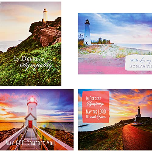 Sympathy Card Assortment Box - 12 Lighthouse Photography Cards