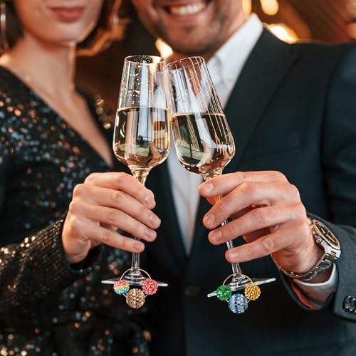 DIY Personalized Wine Glass Charms Kit – 24 Colorful Beads & 40 Rings