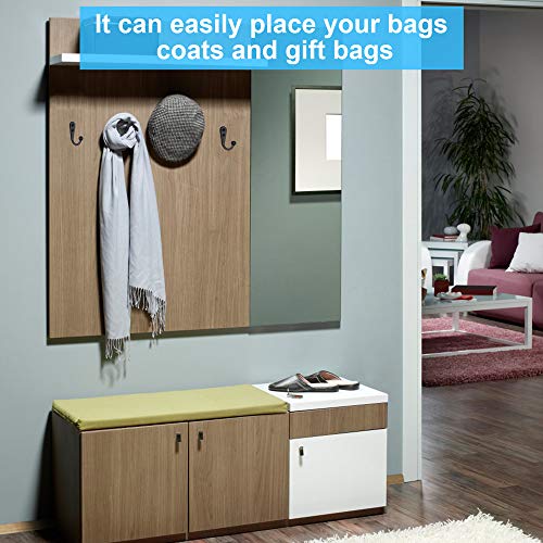 10 Pack Wall Mounted Coat Hooks Black Metal Hanging Hooks for Keys Hats Bags