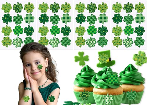 St. Patrick's Day Stickers - 48 Assorted Shamrock Designs