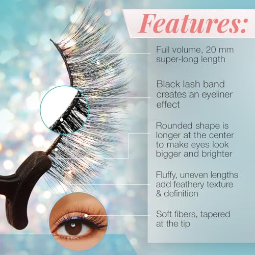 Ardell Winks So Lit False Eyelashes, Full Volume 20mm Dramatic Black Band