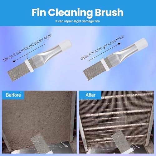 3-Piece Air Conditioner Condenser Fin Comb and Coil Cleaning Brush Kit