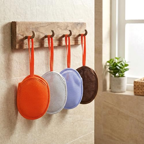 4-Pack Mesh Exfoliating Soap Pouch - Bar Soap Saver Bag & Scrubber
