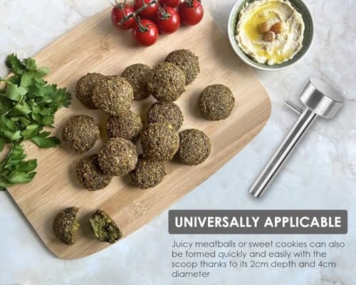 Victhur Stainless Steel Falafel Scoop Maker - 4cm Meatball Shaper Tool