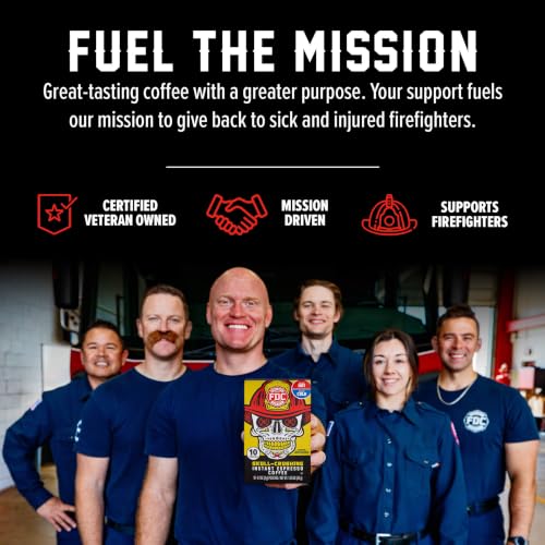 Fire Department Coffee Skull Crushing Espresso Instant Coffee Packets - 30 Single Serve - Veteran Owned
