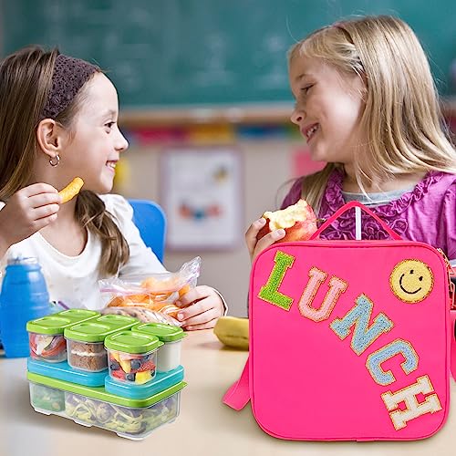 Dark Swan Rosy Red Insulated Girls Lunch Bag with Adjustable Shoulder Strap