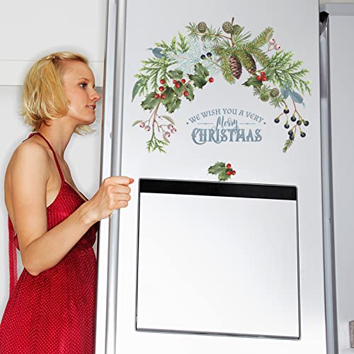 Christmas Decal Stickers Wall Decals for New Year Happy Christmas Tree Vinyl Wall Art Removable Modern Xmas010