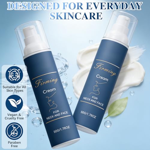 Firming Night Cream with Hyaluronic Acid - 2PCS Face and Neck Anti-Wrinkle Moisturizer