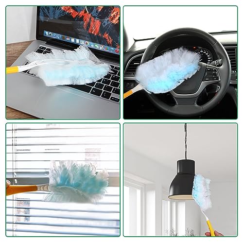 Frescares Blue Duster Refills - 18ct Static Dust Removal Compatible with Swiffer