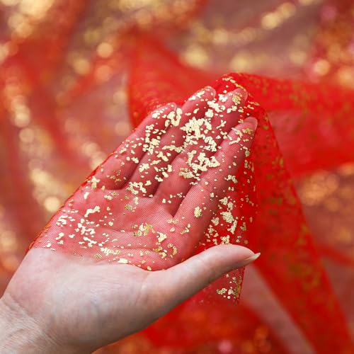 Artscope Lighted Red Gauze Table Runner - 28 x 120 Inches for Weddings & Holidays