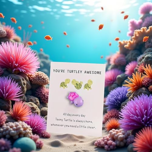 Mini Pocket Hug Turtle with Inspirational Card - Turtley Awesome Gift