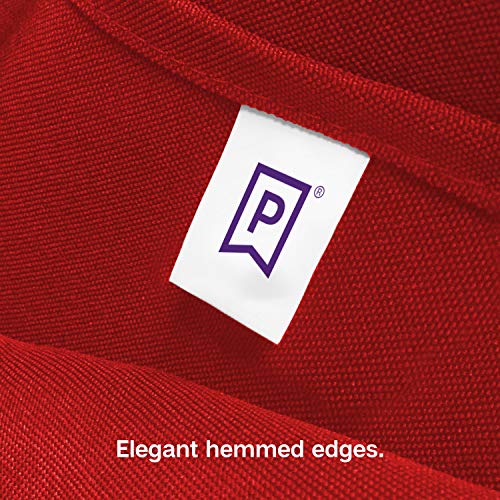 Gee Di Moda Rectangular Tablecloth 70 x 120 Inches Red for 6-8 Foot Tables - Heavy Duty Washable Fabric for Events