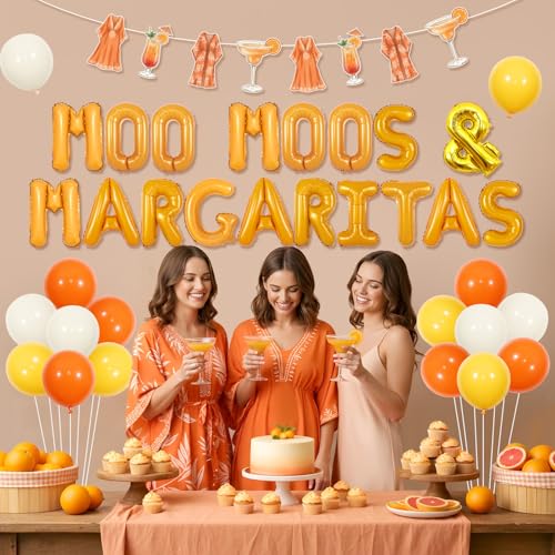 Moo Moos & Margaritas Party Decoration Kit - Orange & Yellow