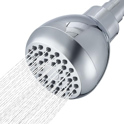 High Pressure Rain Shower Head with Anti-Clog Silicone Jets