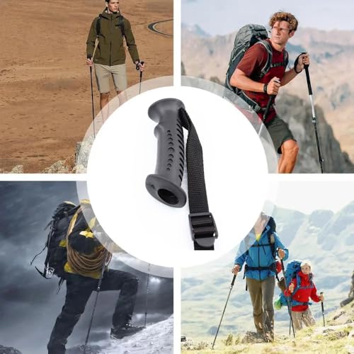 2 Pack Trekking Pole Handle Grip Replacement Rubber Sleeve Adapter with Hand Straps for 20mm Dia. Hiking Poles Walking Stick Cane Monopod Climbing Rod