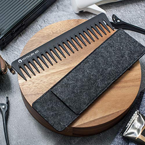 HYOUJIN Carbon Wide Tooth Detangling Comb for Wet and Dry Hair