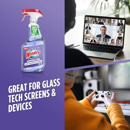 Windex Ammonia-Free Glass Cleaner Spray, 23 Oz, Streak-Free Shine