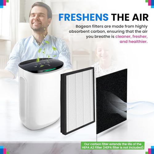 Bagean A2 F2 Activated Carbon Filters for Filtrete Air Purifier - 2-Pack