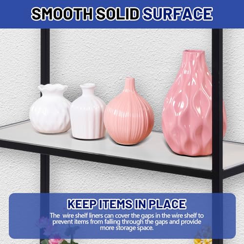 Sliner 4 Pcs Waterproof Plastic Shelf Liners for 11.8 x 16.6 Inch Wire Shelves, Clear
