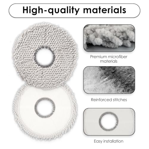 4 Pack Microfiber Mop Pads for ECOVACS Deebot T30 Pro Max & More