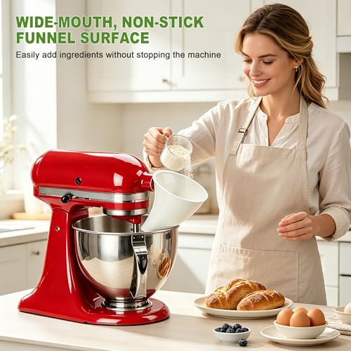 KitchenAid Flour Funnel - Anti-Splash Attachment for 4.5 & 5 Quart Mixers