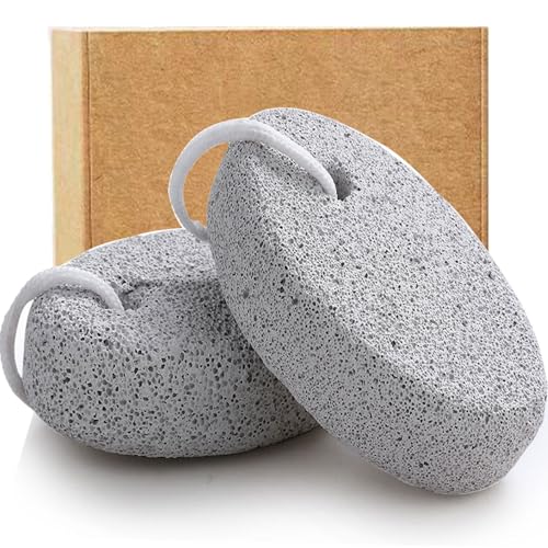 Borogo Natural Foot Pumice Stone 2-Pack - Lava Pedicure Callus Remover