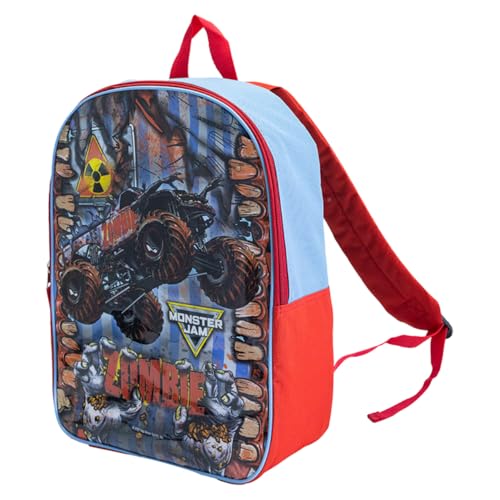 Monster Jam Zombie 15-Inch Kids School Backpack for Boys