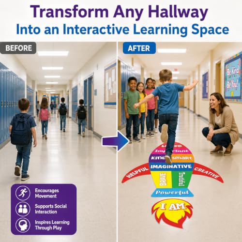 Inspirational Classroom Floor Decals - Motivational Hopscotch Stickers