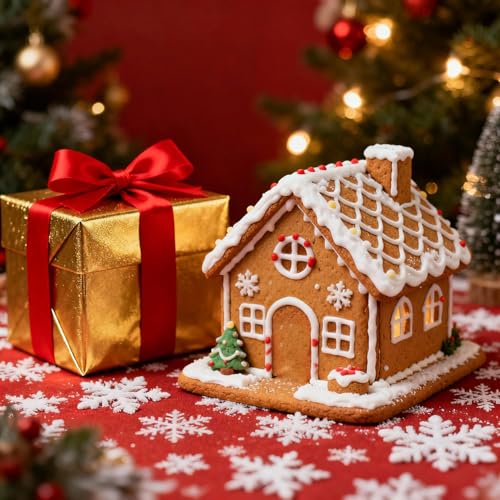 10-Piece Gingerbread House Cookie Cutter Set for Baking & Crafting