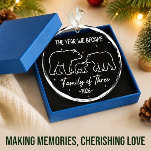 Baby's First Christmas Ornament 2026 Family of Three Holiday Keepsake