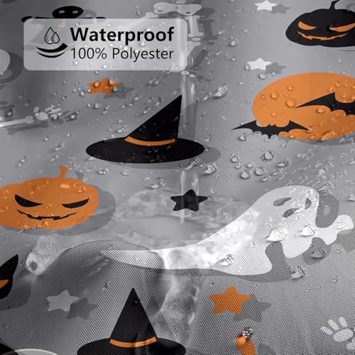 Halloween Skeleton Shower Curtain, 72x72 in, Durable Polyester