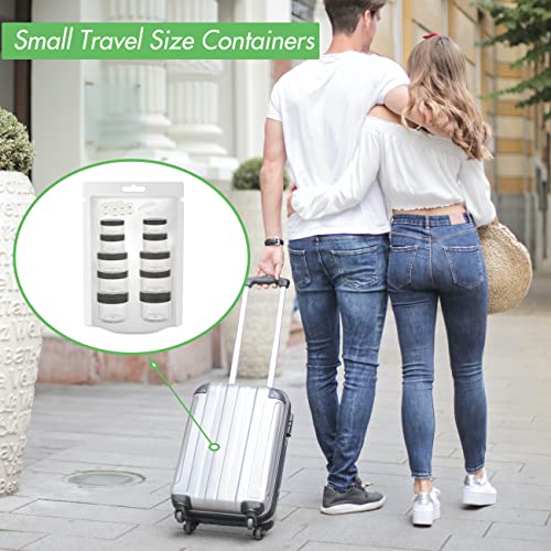 ZEJIA Small Travel Containers & Sample Jars with Lids, Labels and Spatulas