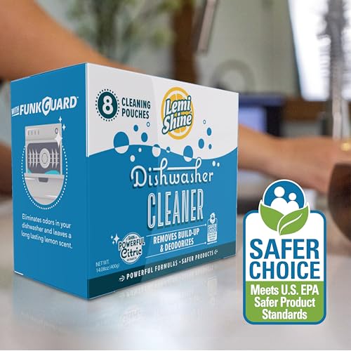 Lemi Shine Dishwasher Cleaner 14.08 oz (Pack of 2) - Eco-Friendly Hard Water Stain Remover