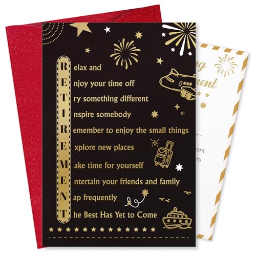 D24TIME Retirement Card with Certificate & Envelope - 5.5x8in