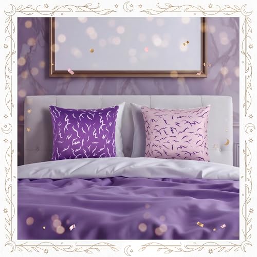 Kpop Lightning Pattern Pillow Covers - 18x18 Inch Soft Silk-Feel Set of 2