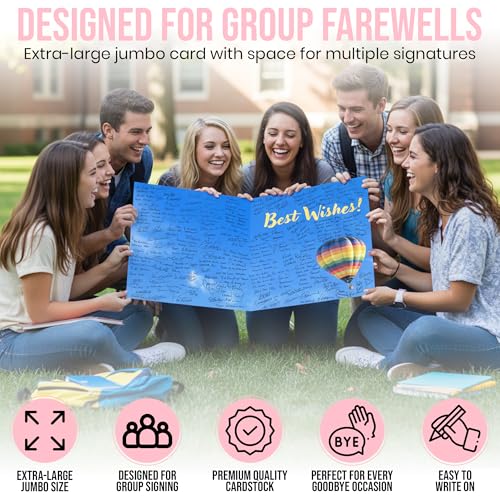 Oversized 11x14 Jumbo Farewell Greeting Card - Best Wishes