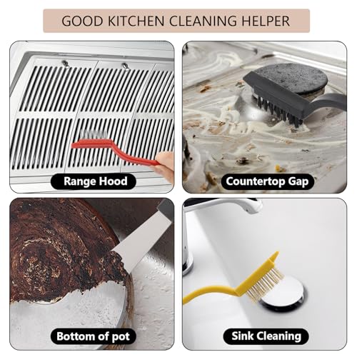 19-Piece Crevice Cleaning Brush Set for Kitchen & Bathroom