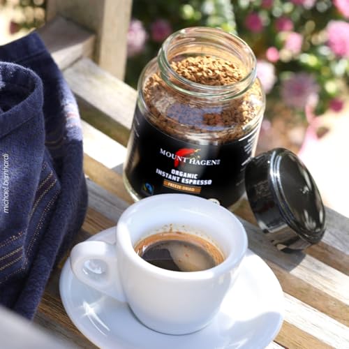 Mount Hagen Organic Instant Espresso Coffee - Freeze Dried, 1.76oz Jar
