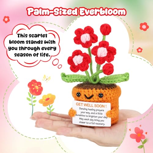 Get Well Gifts for Women - Crochet Flower Recovery Comfort