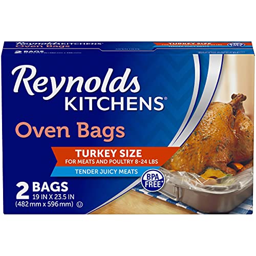 Reynolds Turkey Oven Roasting Bags, 2ct - Holds 24 lbs, BPA-Free