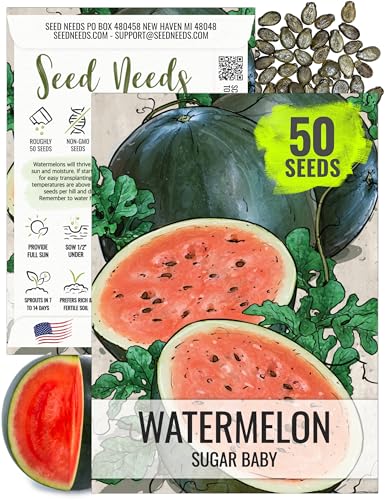 Sugar Baby Watermelon Seeds - Heirloom, Non-GMO, 1 Pack