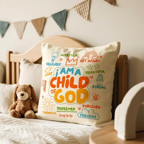 Inspirational Christian Throw Pillow Cover - 18x18 Soft Velvet