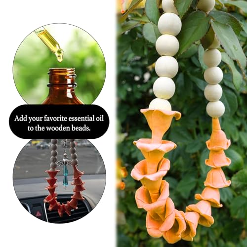 Hawaiian Flower Car Leis Rear View Mirror Charm - Boho Decor