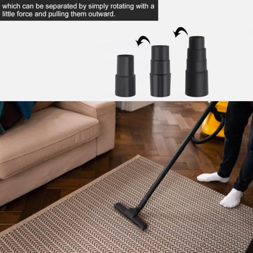 AOMUCH 3-Piece Universal Wet Dry Vacuum Hose Adapter and Connector Kit